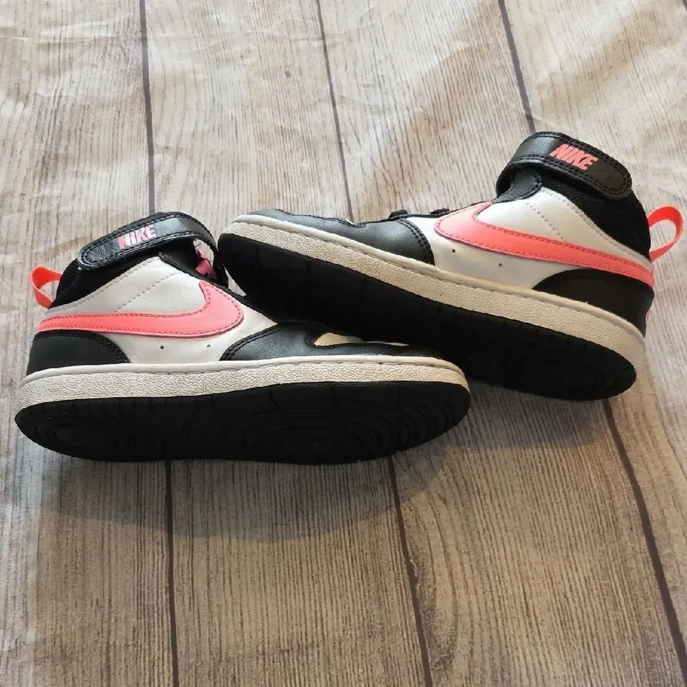 Nike Kids' Black and Pink High-Top Sneakers - Picture 8 of 8